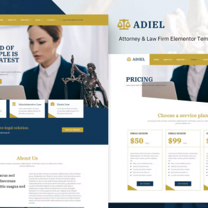 Adiel – Attorney & Law Firm Elementor Template Kit
