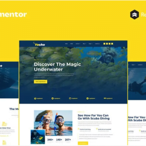 Yache - Scuba Diving Center Elementor Pro Full Site Template Kit