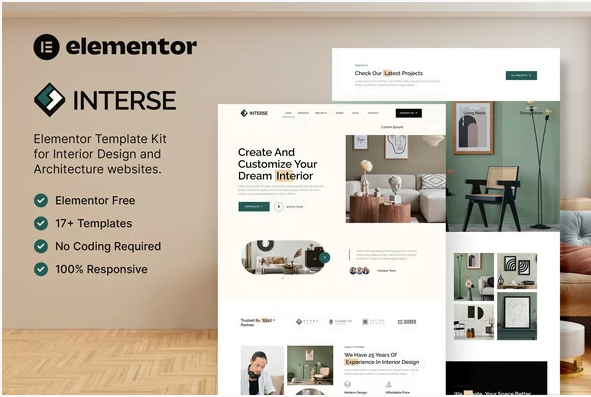 Interse – Interior Design & Architecture Elementor Template Kit ...