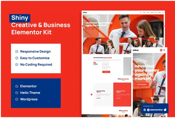 Shiny - Creative Business Agency Elementor Pro Template Kit