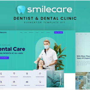 Smilecare - Dentist & Dental Clinic Elementor Template Kit