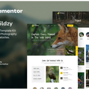 Wildzy – Wildlife Photography Elementor Template Kit
