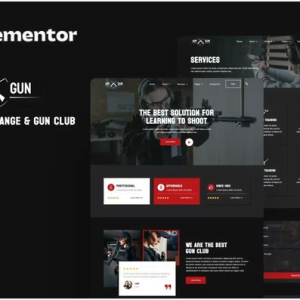 Aimgun - Shooting Range & Gun Club Elementor Template Kit