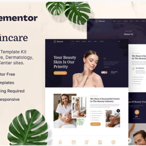 Zincare – Skincare & Dermatology Elementor Template Kit