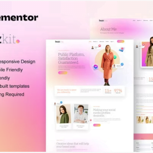 Buzzkit - Influencer & Creative Agency Elementor Template Kit