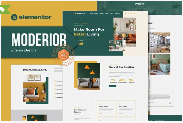 Moderior - Interior Design Elementor Template Kit - Themenvato