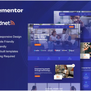 SpeedNet - Broadband & Internet Service Provider Elementor Template Kit