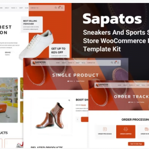 Sapatos - Sneakers & Sports Shoes Store WooCommerce Elementor Template Kit