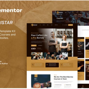 Baristar – Barista Courses & Training Elementor Template Kit