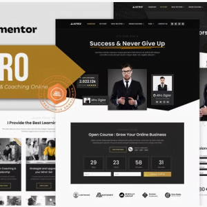 AFRO - Mentorship & Coaching Online Elementor Template Kit