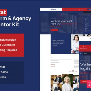 Advokat - Law Firm & Agency Elementor Template Kit