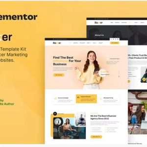 Bazzer – Influencer Marketing Agency Elementor Template Kit