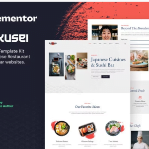 Shokusei – Japanese Restaurant & Sushi Bar Elementor Template Kit