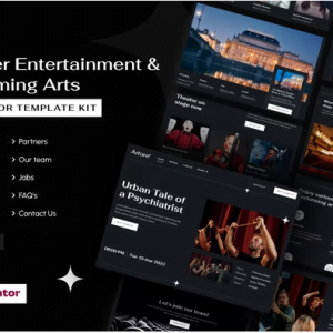 Artore | Theater Entertainment & Performing Arts Elementor Template Kit