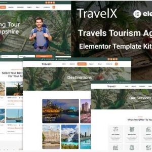 TravelX - Travels Tourism Agency Elementor Template Kit