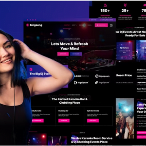Singsong - Karaoke Rooms & Dj Clubbing Elementor Template Kit