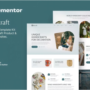 Becraft – Handicraft & Artisan Elementor Template Kit