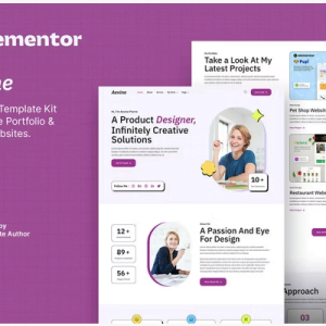 Aevine – Creative Portfolio & Agency Elementor Template Kit