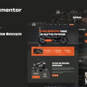 Ryders - Garage Custom Motorcycle Elementor Template Kit