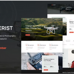 Aerist - Drone Aerial Video & Photography Elementor Template Kit