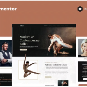Balleto - Ballet School Elementor Pro Full Site Template Kit