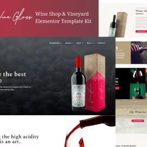 Vine Gloss - Wine Shop & Vineyard Elementor Template Kit