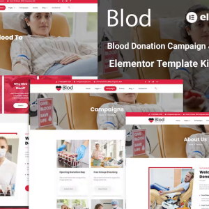 Blod - Blood Drive & Donation Campaigns Elementor Template Kit