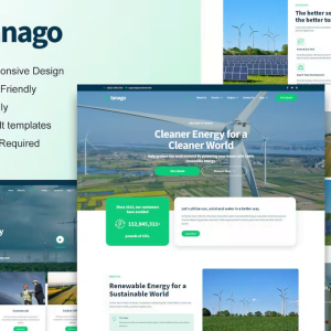 Tanago - Green Renewable Energy Elementor Template Kit