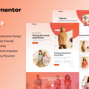 Veloza - Influencer & Talent Agency Elementor Template Kit