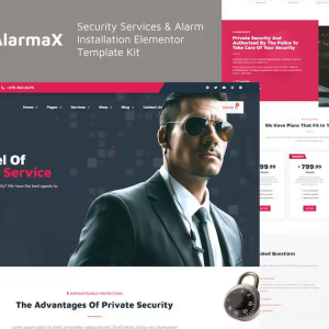 Alarmax - Security Services & Alarm Installation Elementor Template Kit