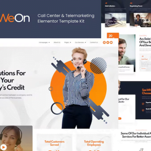 WeOn - Call Center & Telemarketing Elementor Template Kit