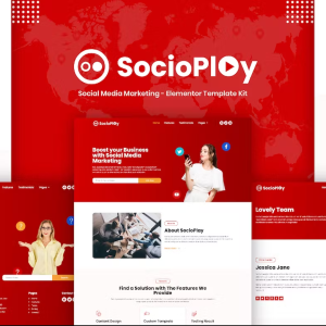 Socioplay - Social Media Marketing Elementor Template Kit