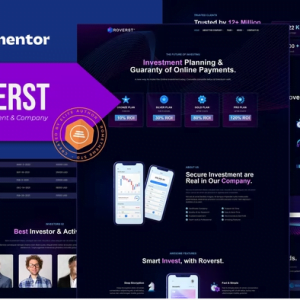 Roverst - Online Investment & Company Elementor Template Kit