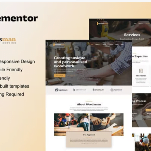 Woodsman - Carpenter & Craftsman Elementor Template Kit