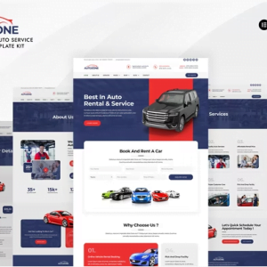 Autozone - Car Rental & Auto Service Elementor Template Kit
