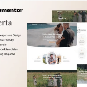 Amerta - Wedding Photography Service Elementor Template Kit