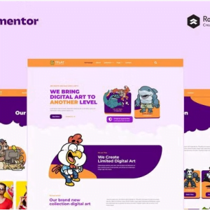Tflat NFT Portfolio Elementor Pro Full Site Template Kit