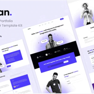 Arran - Personal Portfolio Elementor Template Kit