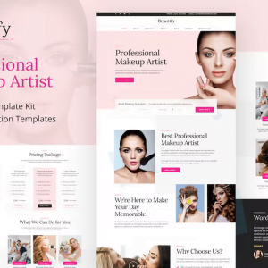 Beautify - Makeup Artist & Hair Stylist Elementor Template Kit