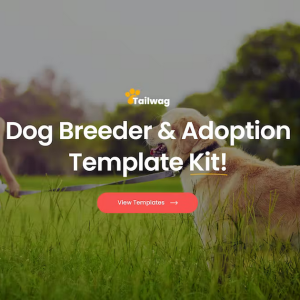 Tailwag - Dog Breeder & Adoption Elementor Template Kit