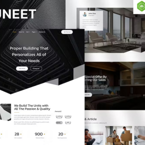 Uneet – Apartment & Single Property Real Estate Elementor Template Kit