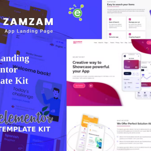 Zamzam - App Landing Elementor Template Kit