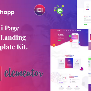 Xshapp - App Landing Elementor Template Kit