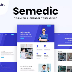 Semedic - Doctor Telehealth Elementor Template Kit