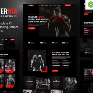 Boxernia – Boxing School & Martial Arts Elementor Template Kit