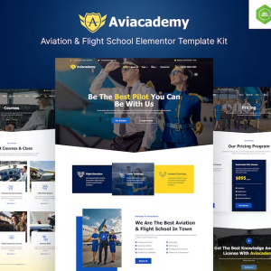 Aviacademy – Aviation & Flight School Elementor Template Kit