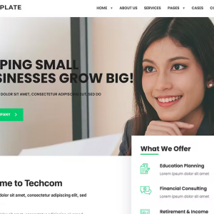 Techcom - Investment Consulting Elementor Template Kit