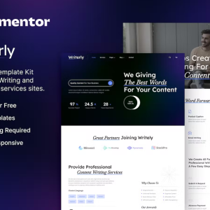 Writerly – Content Writing & Copywriting Elementor Template Kit
