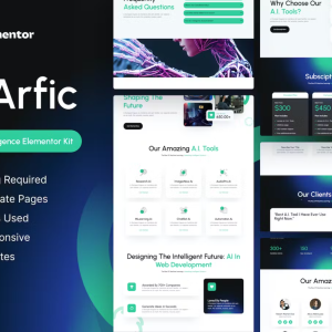 Arfic - Artificial Intelligence Elementor Pro Template Kit