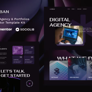 Urban - Dark Digital Agency & Portfolios Elementor Template Kit